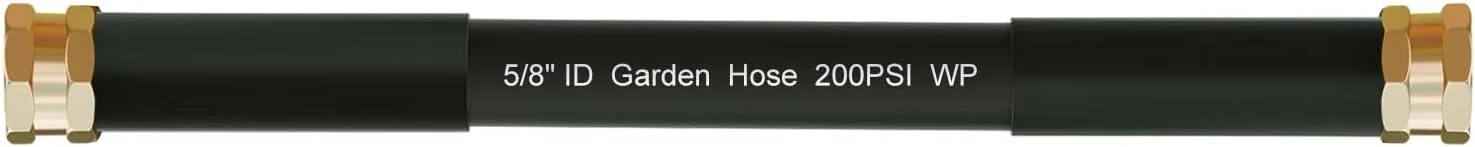 100 ft Garden Hose, 5/8 in Heavy Duty Water Hose, Male to Female 3/4'' Brass Fittings for Patio - Image 8