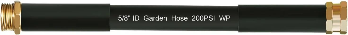 100 ft Garden Hose, 5/8 in Heavy Duty Water Hose, Male to Female 3/4'' Brass Fittings for Patio - Image 6
