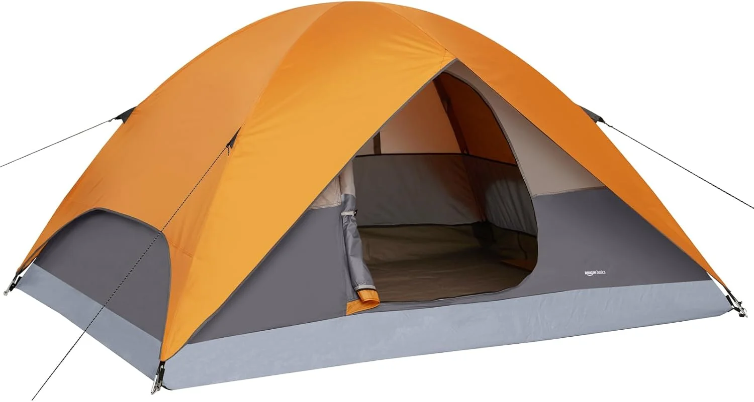 Basics Camping Tent, 3-Season Dome Design with Rainfly - Image 2