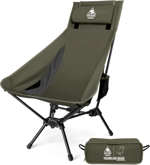 Alternative view of Nook Tigerblade High Back Camping Chair with Pillow Design, Comfortable Widened Seat Folding Chair