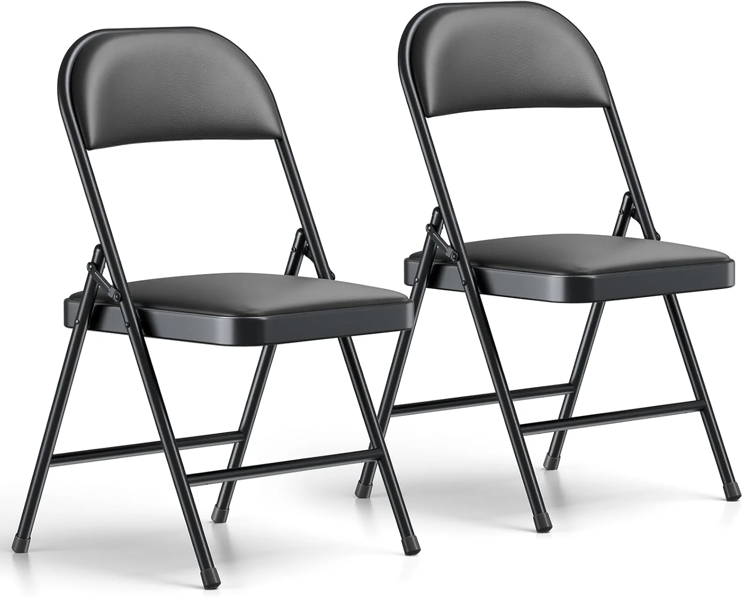 Nook CHANGES Folding Chair 4 Pack, Comfy PU Leather Padded Folding Chairs for Outside and Indoor - Image 21