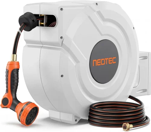 Alternative view of Nook in 100ft Retractable Garden Hose Reel with Any-Length Lock Slow Auto Rewind Heavy Duty Water Hose Reel With
