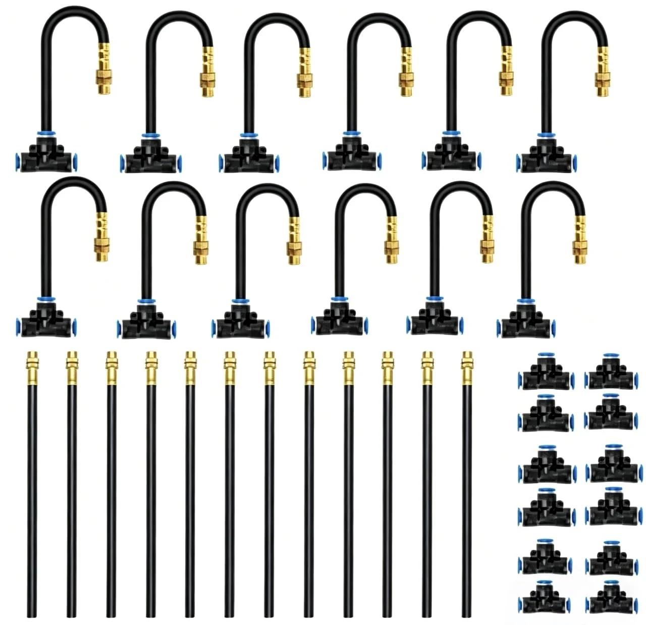 Nook Drip Irrigation System, 200FT 1/4 Garden Watering System with 32pcs 360?? Bendable Copper Nozzles, Leak-Free - For Home Projects - Image 3