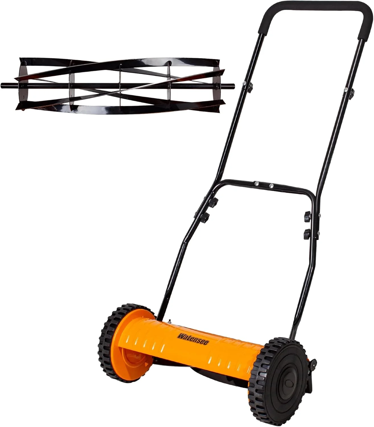 Nook 18-Inch Manual Lawn Mower, 5-Blade Push Reel, 9 Heights - For Lawn Care - Image 3