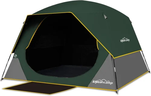 Nook Tent 4/6 Person Blackout Camping Tent with Rainfly, Waterproof Portable Double Layer Family Dome Tent for