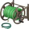 Nook Garden Hose Reel Wall Mounted, Heavy-Duty Water Hose Holder Winder with 3.9 ft Leader Hose & Brass Fitting