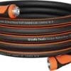 Nook Tools Garden Hose 5/8, Water Hose Heavy Duty, 100ft Male to Female Fittings, Burst 600 PSI