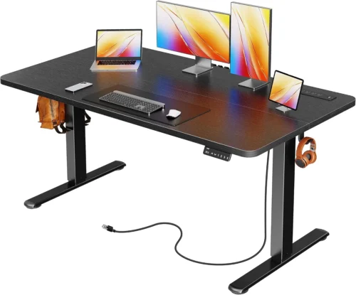 Nook Electric Standing Desk with Power Outlets and USB-C Port, 47 X 24 Inch Height Adjustable Desk