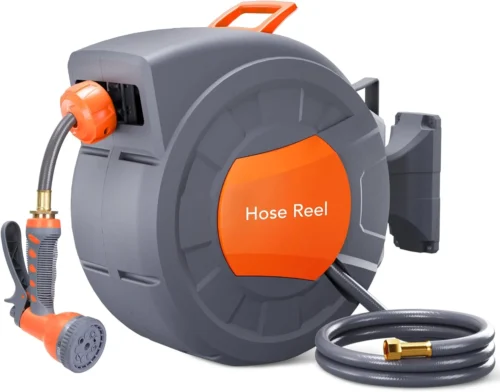 Alternative view of Nook Retractable Garden Hose Reel, 1/2 in x 72 ft, Wall Mounted, 9-Function Sprayer, 180?? Swivel