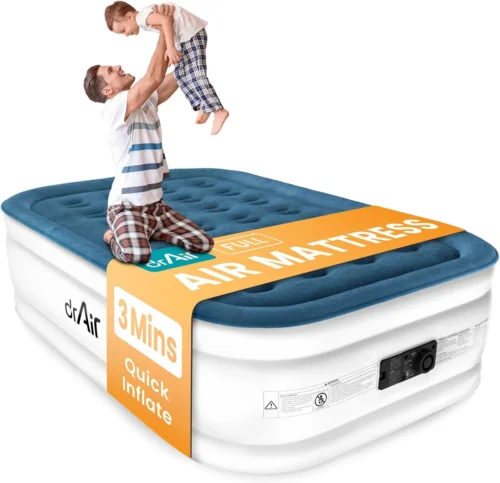 Alternative view of Nook air Queen Air Mattress with Built-in Pump, 18 Raised Blow Up Mattress, 800 lbs Max Honeycomb Air Bed