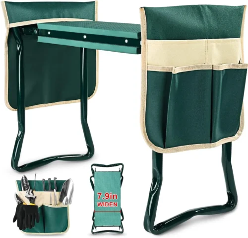 Alternative view of Nook Upgraded Garden Kneeler and Seat with Thicken & Widen Soft Kneeling Pad, Heavy Duty Foldable Gardener Stool with 2