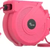 Nook Garden Hose Reel 5/8 in x100 ft, Heavy Duty Wall Mounted Hose Reel with 10- Function Sprayer Nozzle