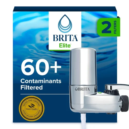 Nook Faucet Mount Water Filter System, Includes 2 Filters, Chrome - For Home Projects