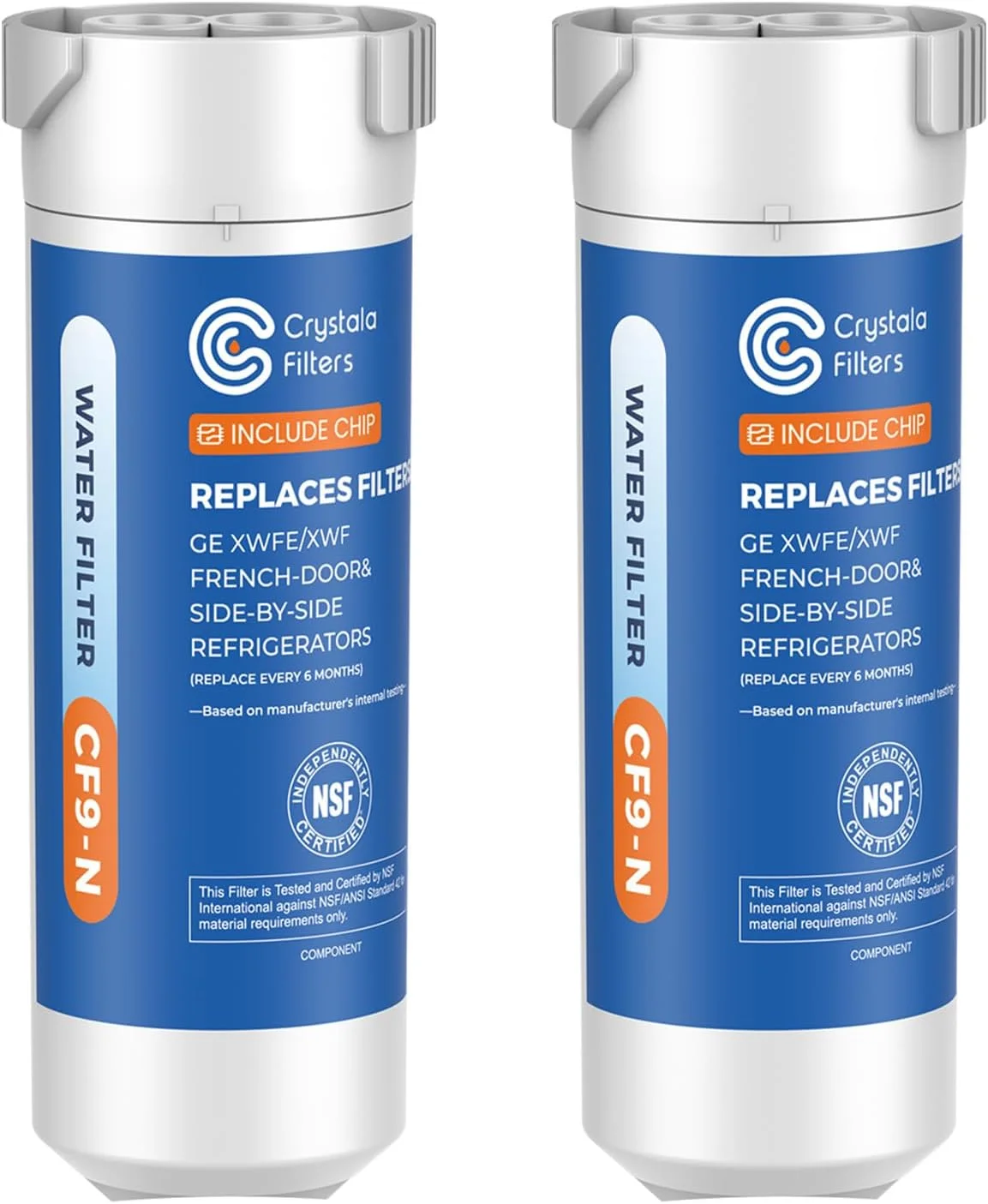 Nook Filters XWFE (Built-in CHIP) Refrigerator Water Filter 2-Pack - For Home Projects