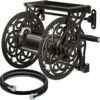 Nook Wall Mount Garden Hose Reel for Outside, Holds 125 ft x 5/8'' Hose Storage, Decorative Heavy Duty Water Hose