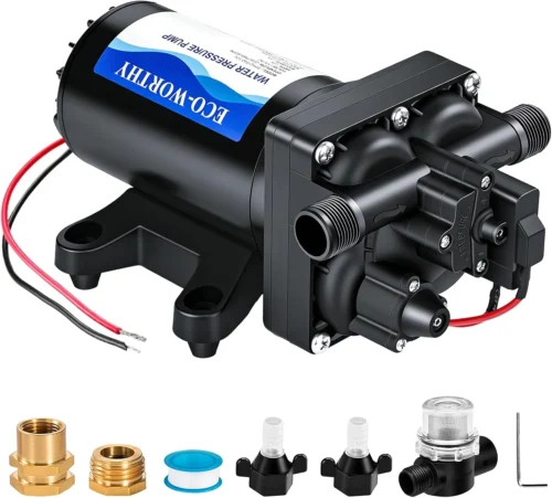 Alternative view of Nook 33-Series Industrial Water Pressure Pump 110V AC 4.0GPM 50PSI RV Fresh Water Diaphragm Pump include Garden