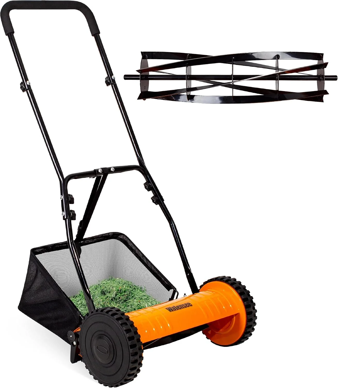 Nook 18-Inch Manual Lawn Mower, 5-Blade Push Reel, 9 Heights - For Lawn Care - Image 4