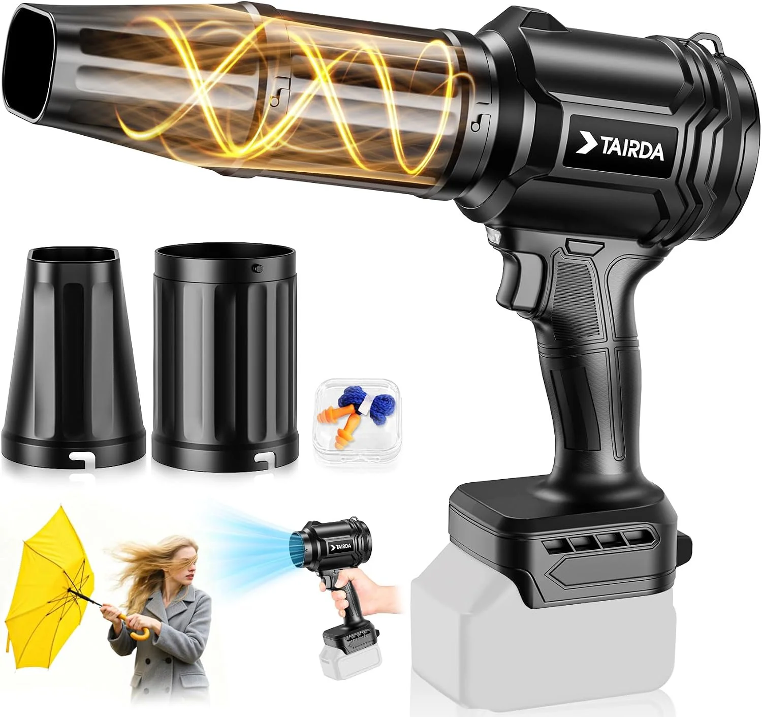 Nook Cordless Leaf Blower Compatible for Dewalt 20V Battery(NO Battery), Mini Turbo Jet Blower with 2 Nozzles - For Yard Cleanup - Image 4