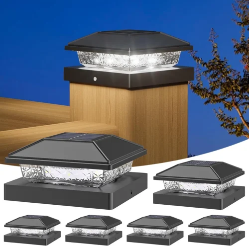 Alternative view of Nook Solar Post Cap Lights, 4x4 Post Solar Light Cool White, White 12 Pack - For Home Projects