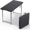 Nook Modern Space 8 Feet Foldable Table with Built in Handle & Steel Legs, Heavy Duty Portable