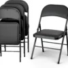 Nook Modern Space 10 Pack Foldable Plastic Chair, Folding & Stackable, 350 lbs Capacity Steel Frame Seats for Indoor