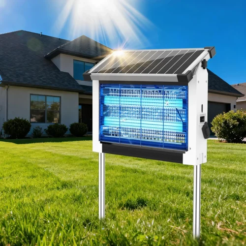 Alternative view of Nook Solar Bug Zapper Outdoor, 4500V Mosquito Zapper Fly Trap for Patio, 10W Solar Panel, IPX5 Waterproof