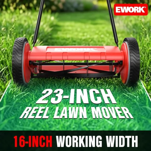Alternative view of Nook Push Reel Lawn Mower 23 with 5-Blade Cutting System for Lawn Care - For Lawn Care