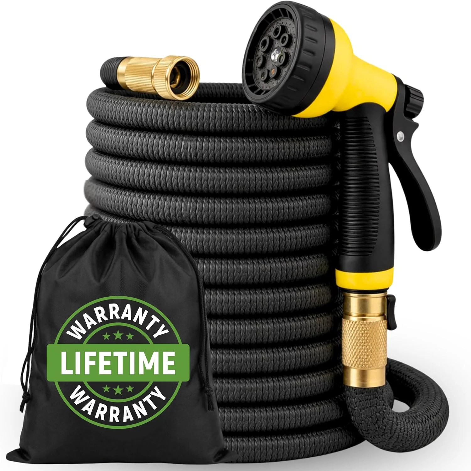 Nook XpandaHose 150ft Expandable Garden Hose, Lightweight, Brass Connectors - For Garden Watering