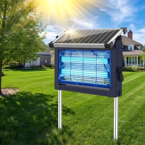 Nook Solar Bug Zapper Outdoor, 4500V Mosquito Zapper Fly Trap for Patio, 10W Solar Panel, IPX5 Waterproof