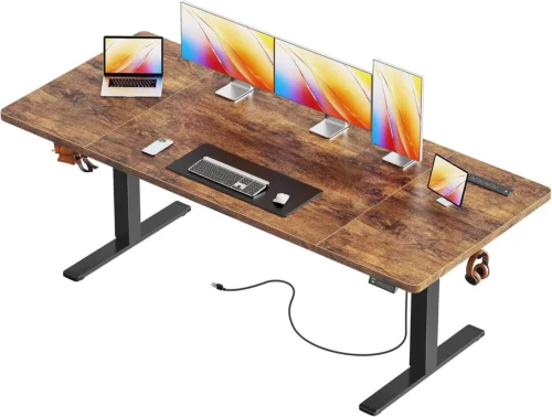 Alternative view of Nook Electric Standing Desk with Power Outlets and USB-C Port, 47 X 24 Inch Height Adjustable Desk