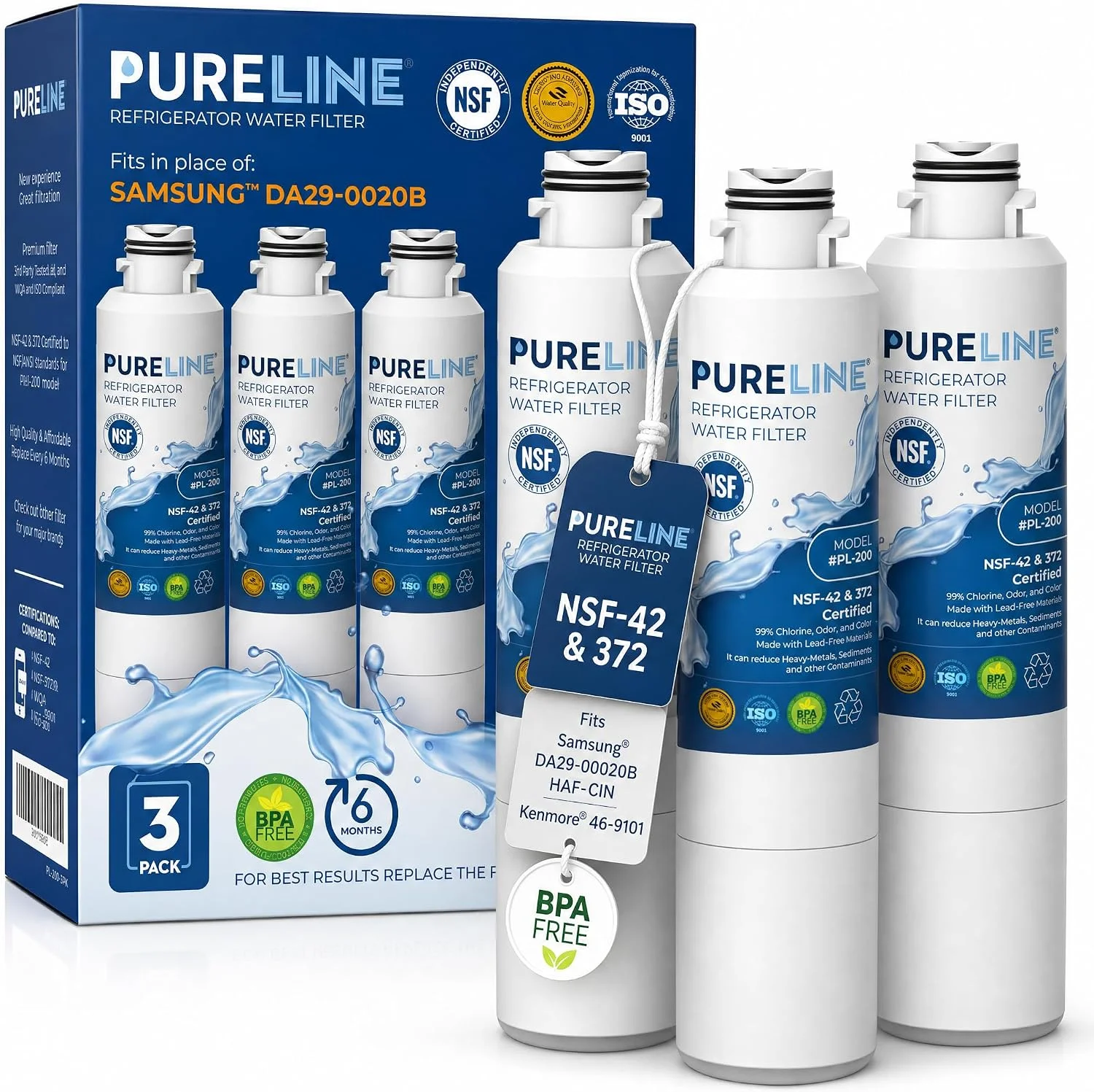 Nook DA29-00020B Water Filter Replacement for Samsung? DA29-00020A/B, HAF-CIN/EXP, HAF-CIN, Kenmore 46-9101, 469101 - For Home Projects