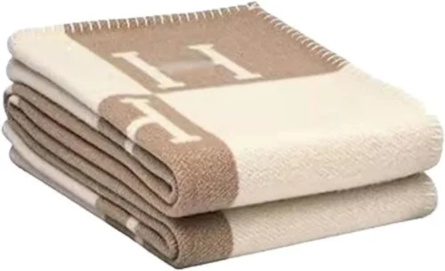 Alternative view of Nook Fcteap h Blanket Soft Throw Blanket Faux Fleece Cashmere Plaid Warm Shawl Thick Knitted Plush Cozy Comfy for Women Throw Blanket for Sofa Couch Bed Queen King Size 55x66 in (Khaki)
