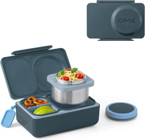 Alternative view of OmieBox UP Kids Insulated Bento Box, Graphite