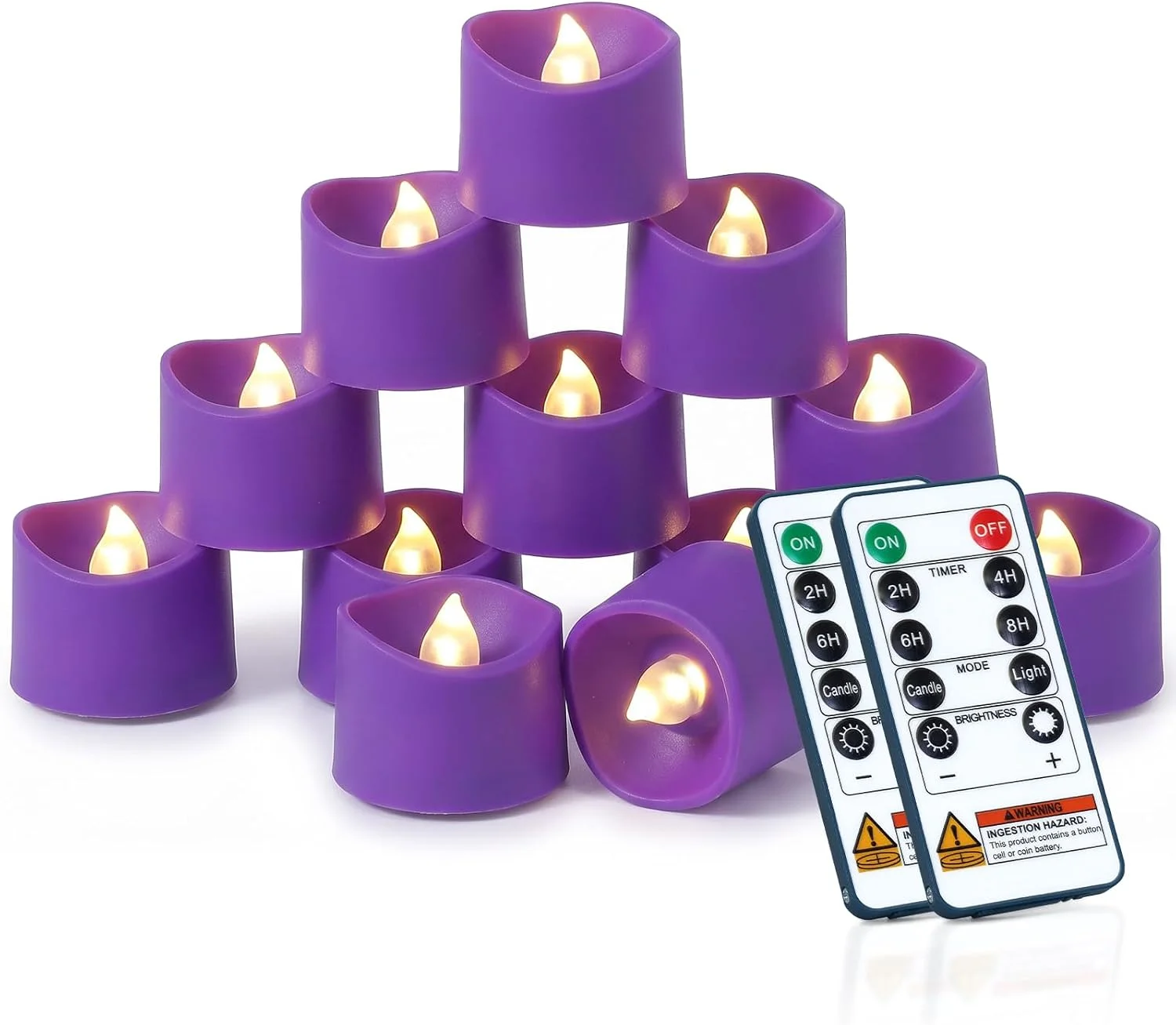 Nook 24-Pack Remote Flameless LED Battery Tea Light Candles, 400+Hrs - Image 4