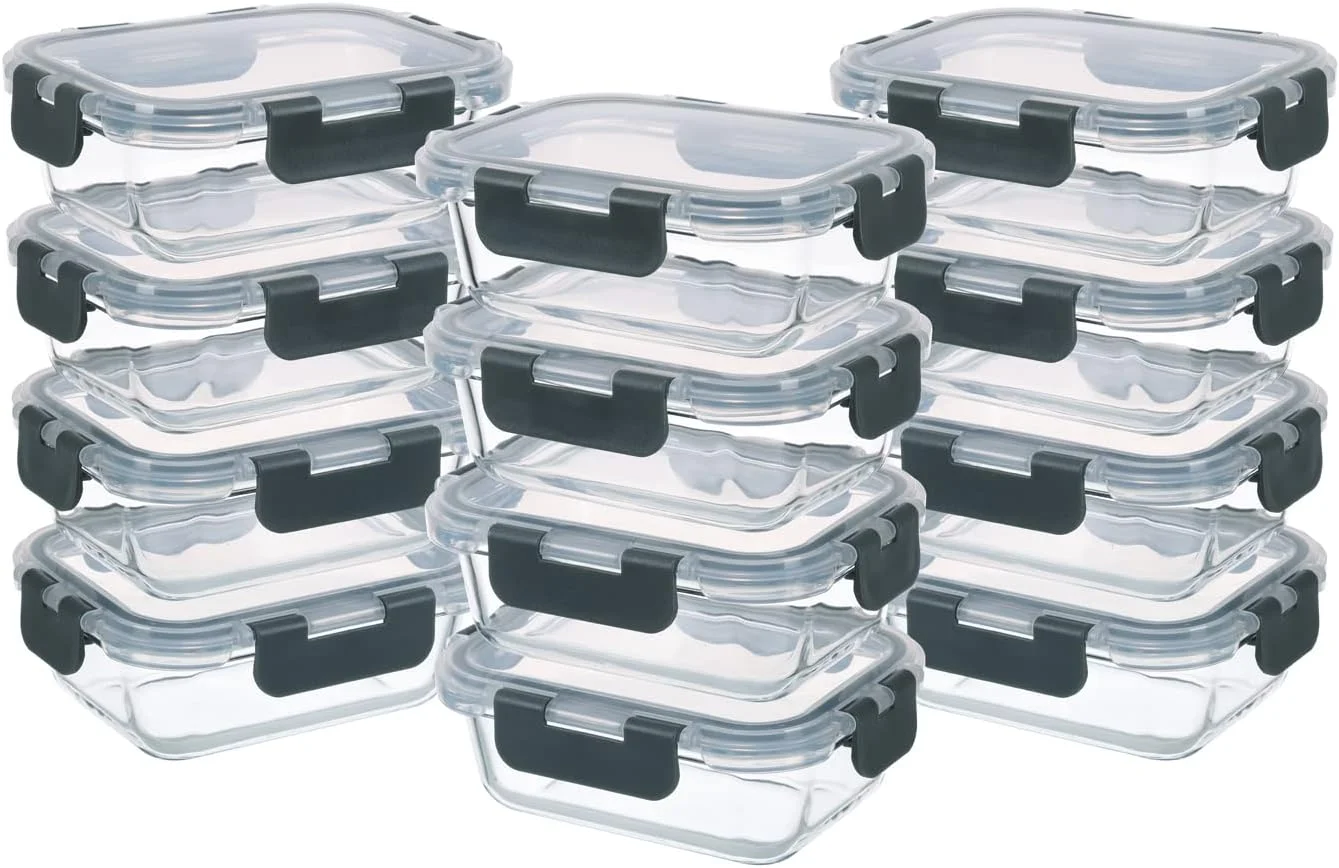 Nook 24-Piece Small Glass Food Storage Containers with Lids Airtight - Image 3