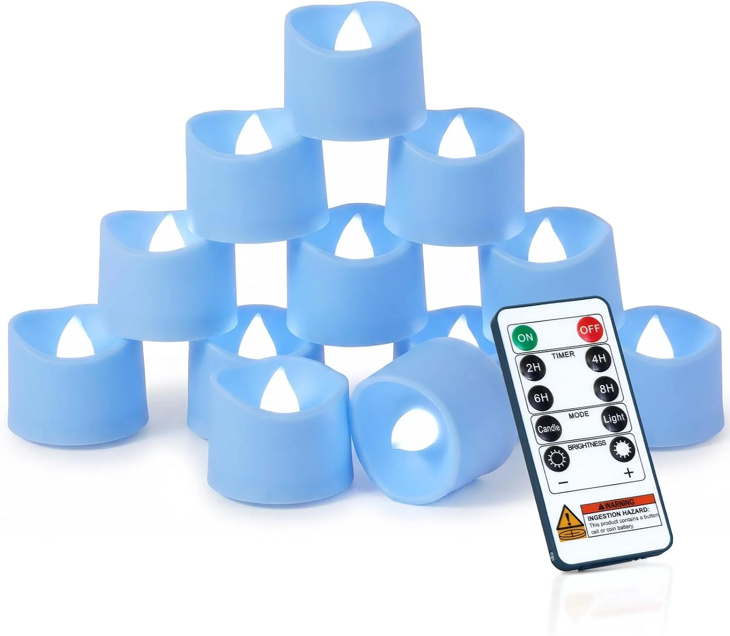 Nook 24-Pack Remote Flameless LED Battery Tea Light Candles, 400+Hrs - Image 2