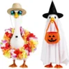Nook 8 Set Porch Goose Outfits Holiday Goose Clothes - Valentine St. Patrick Easter Summer 4th of July Fall Halloween Christmas Lawn Porch Goose Clothing
