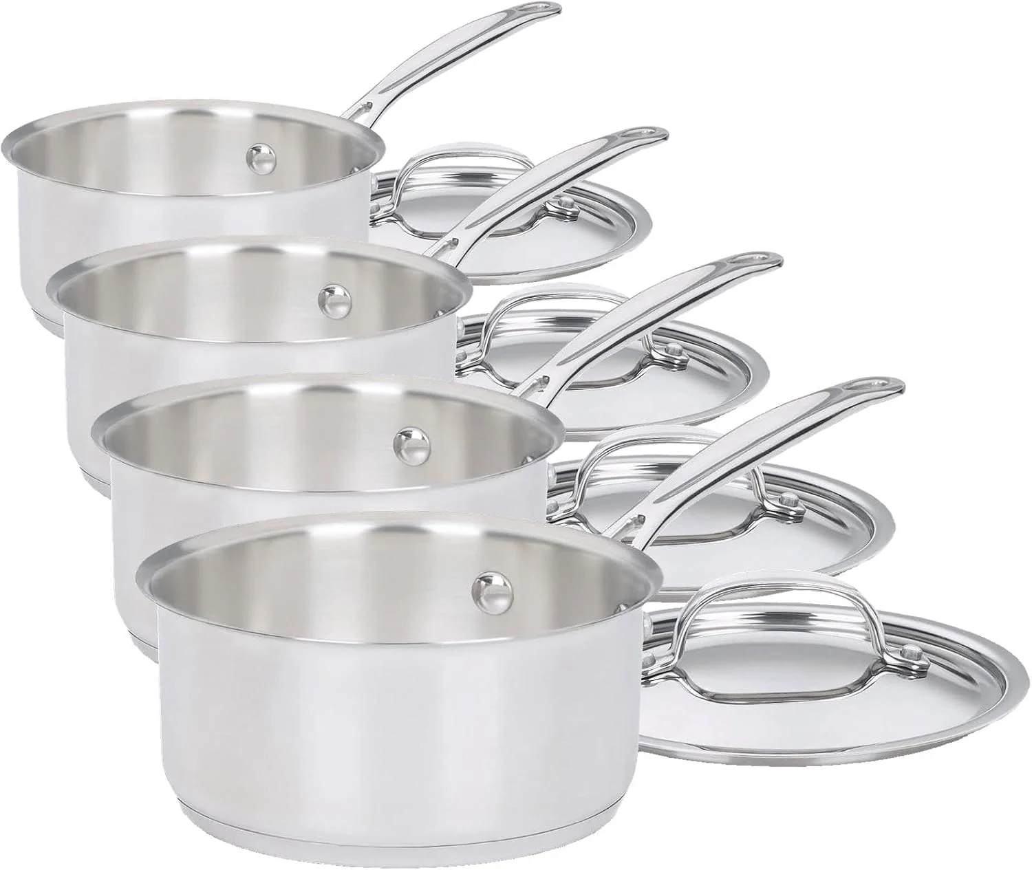 Nook Cuisinart 1 Quart Saucepan w/Cover, Chef's Classic Stainless Steel Cookware Collection, 719-14