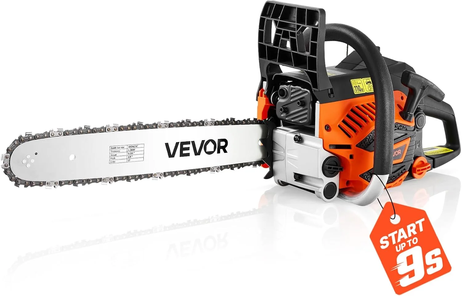 Gas Powered Chainsaw 25.4CC 2-Cycle 12 Inch 1.2HP Cordless Chain Saw - Image 2