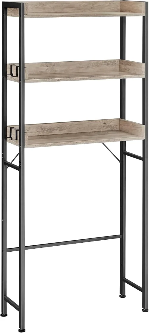 Alternative view of Nook 4-Tier Over the Toilet Storage, Adjustable Shelves, Basket, 68.1''H