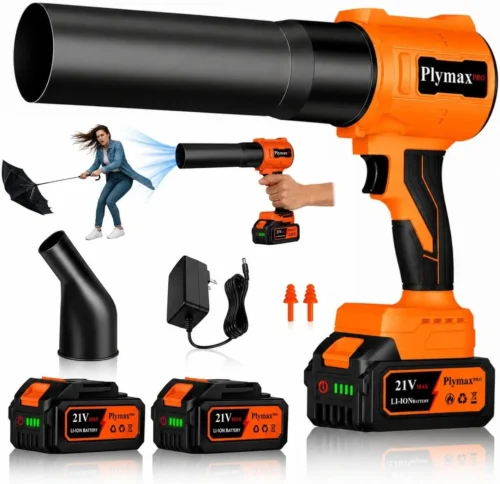 Cordless Leaf Blower, 800,000 RPM Electric Handheld Blower, Leaf Blower Cordless with 2??4.0Ah Batteries & Charger
