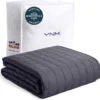 Nook YnM 15lbs Weighted Blanket for Adults, Heavy Bed Throw Blanket with Cooling Glass Beads for All Season Use, Ideal for ~140lbs (48x72 Inches, Twin/Full, Dark Grey)