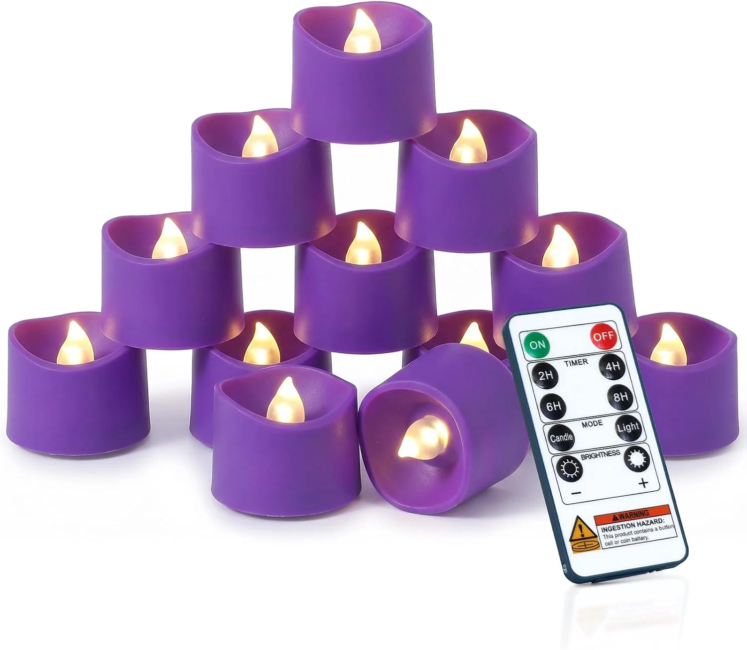 Nook 24-Pack Remote Flameless LED Battery Tea Light Candles, 400+Hrs - Image 3