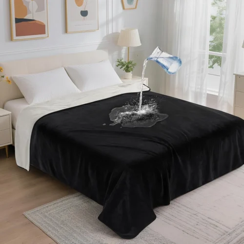 Alternative view of Nook LOOBANI Waterproof Blanket for Bed, Soft Flannel Twin Bed Blanket 60 x 80
