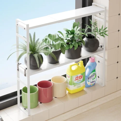 Alternative view of Nook Expandable Narrow Shelf Organizer with 2-Level Adjustable Height