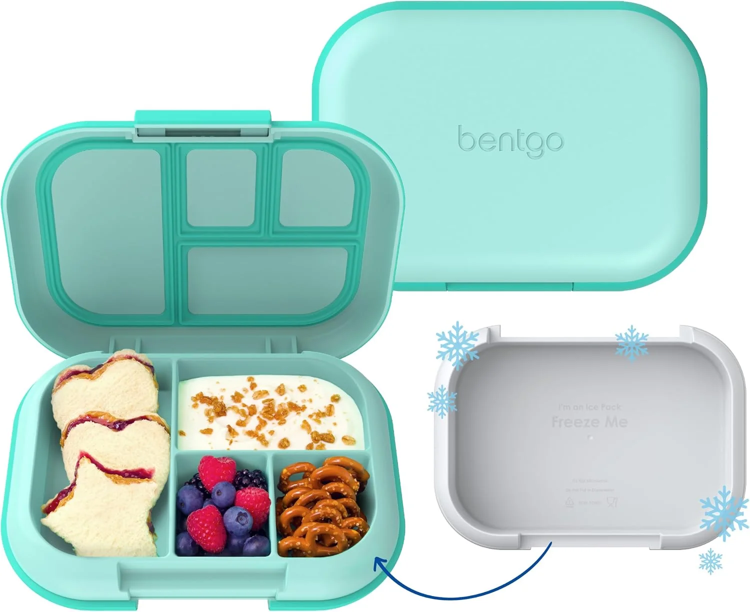 Nook Chill Kids 4-Compartment Bento Box Leakproof Lunch Box - Image 3