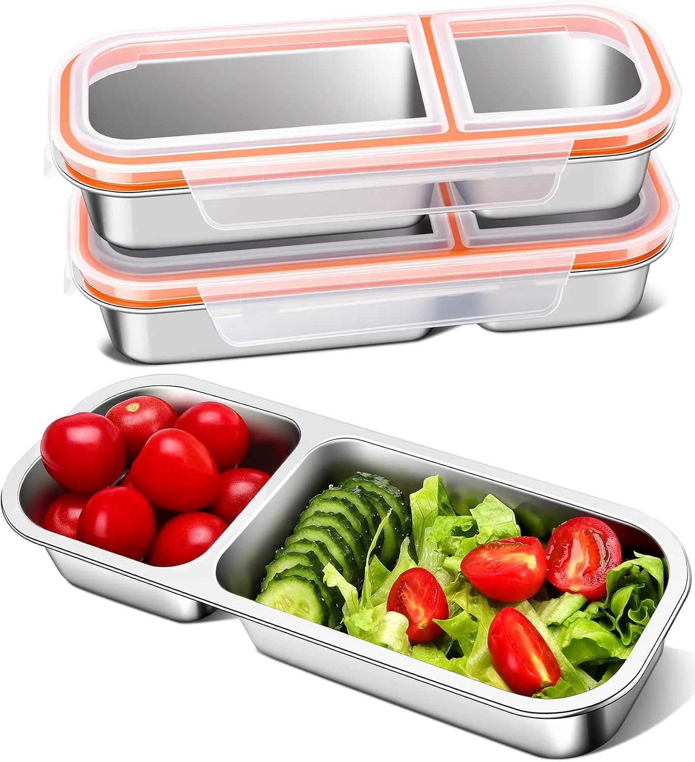 Nook 3-Pack Stainless Steel Snack & Lunch Containers for Kids & Adults, 20 oz - Image 4