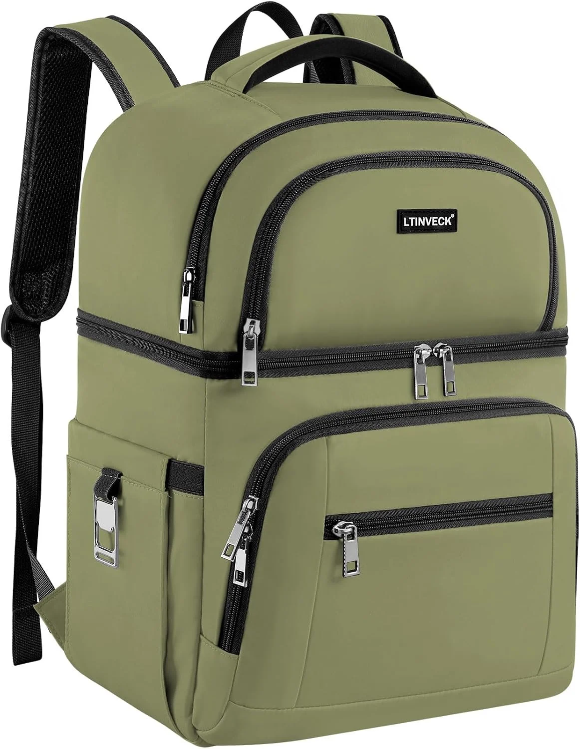 Nook Backpack, Insulated Backpack Cooler Leakproof Double Deck Cooler Bag for Men Women RFID Lunch Backpack - Image 3