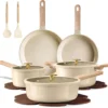 Nook CAROTE Pots and Pans Set, Ceramic Cookware Set, 14pcs
