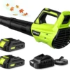 Blower Cordless, Leaf Blower with Battery and Charger - 2 Speed Modes, 2 Batteries, 20V Powerful Lightweight Electric Blowers for Blowing Leaves, Dust